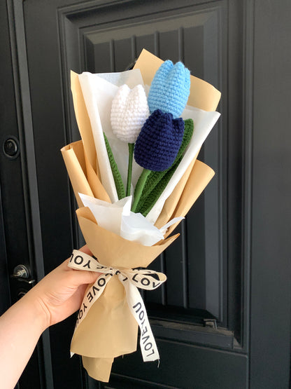 Handmade Crochet Tulips Bouquet