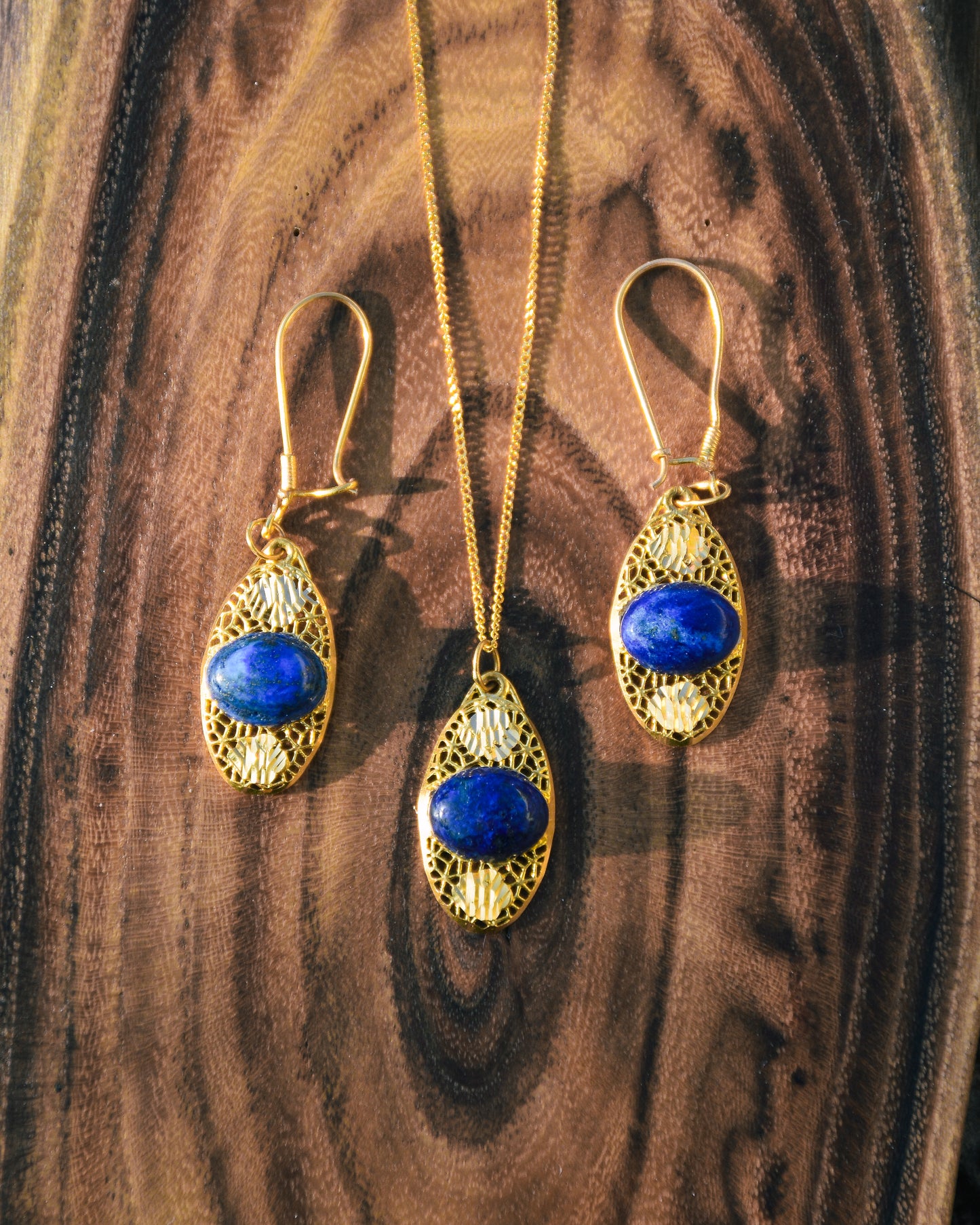 Lapis Lazuli and Gold set