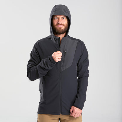 Black-carbongray Outdoor Wind-Breaking Softshell Jacket