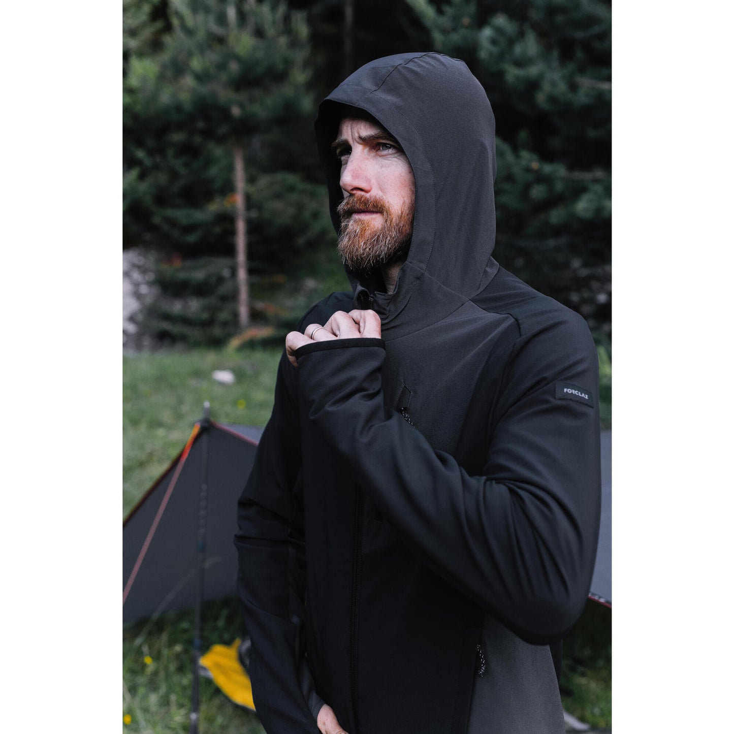 Black-carbongray Outdoor Wind-Breaking Softshell Jacket