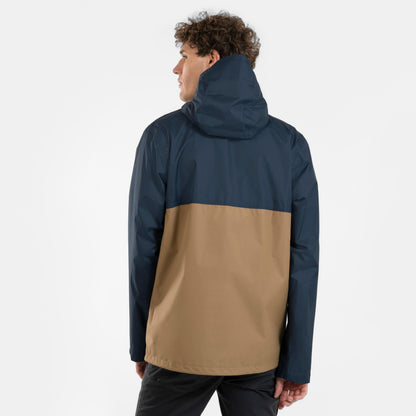 Beige-navy Outdoor Raincoat