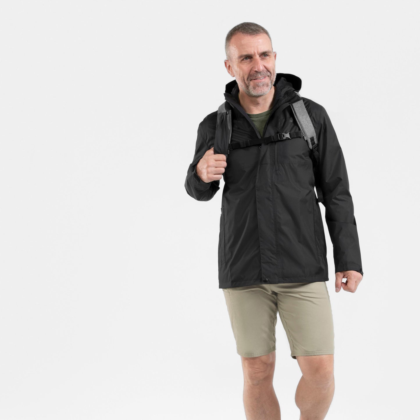 Black Outdoor Raincoat