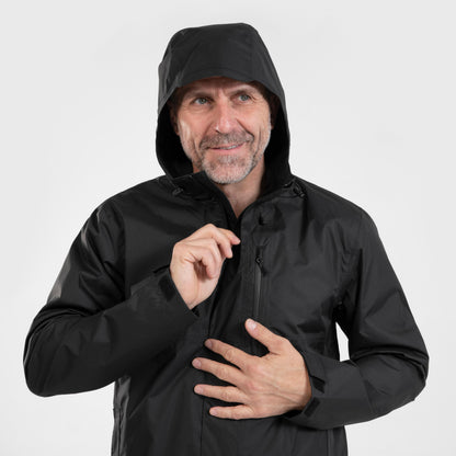 Black Outdoor Raincoat