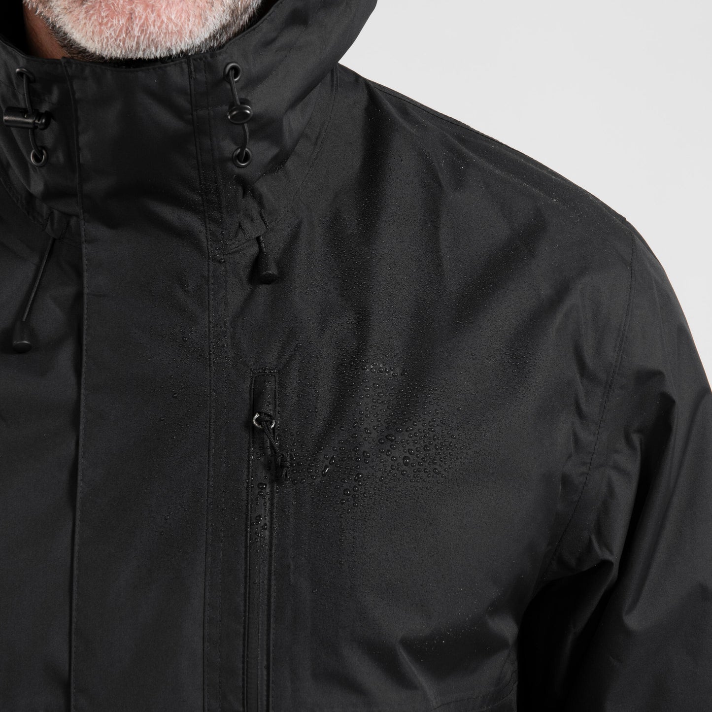 Black Outdoor Raincoat