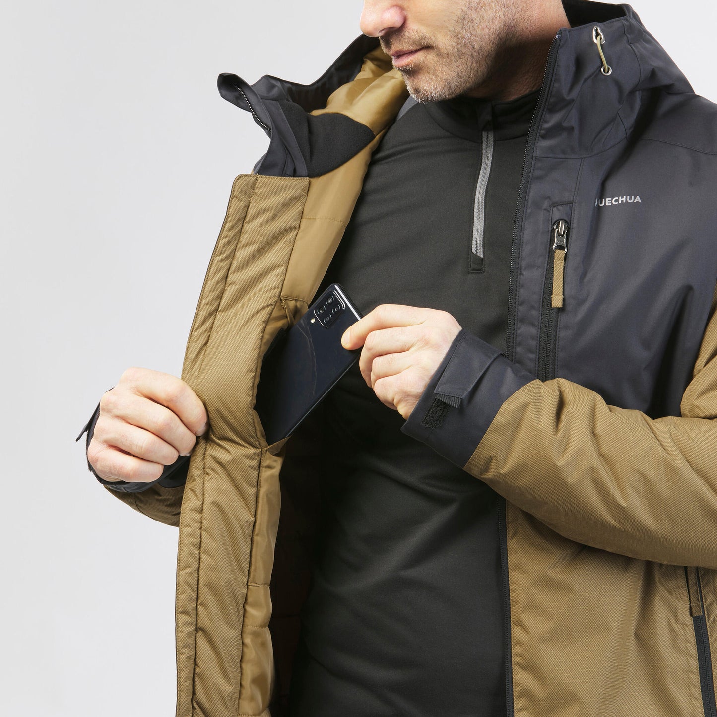 Black-brown Waterproof Outdoor Winter Coat