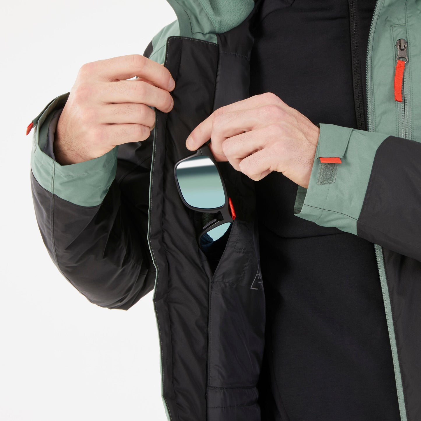 Algaegreen-black Waterproof Outdoor Winter Coat