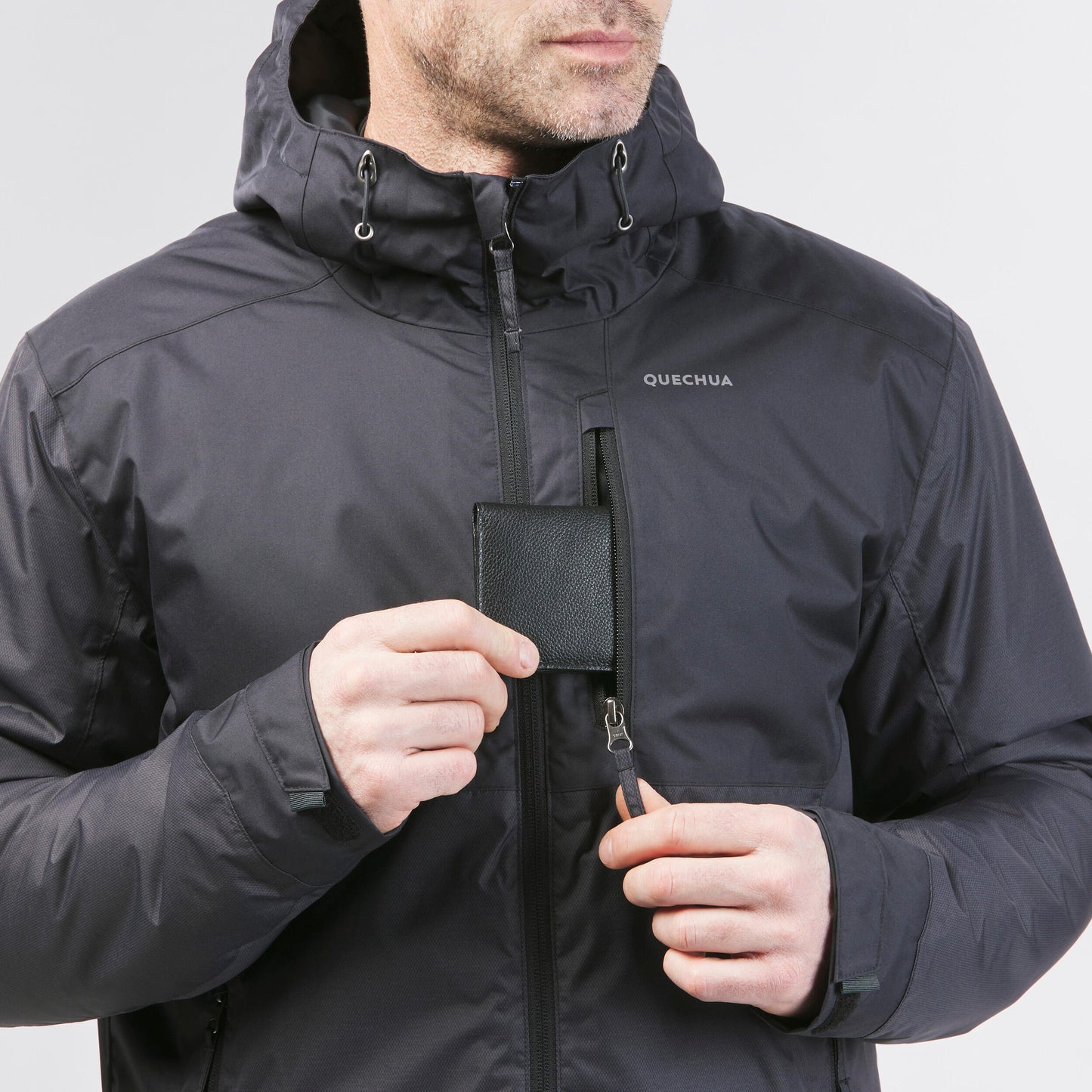 Black Waterproof Outdoor Winter Coat