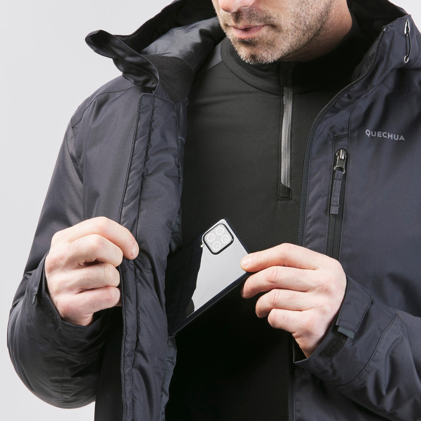 Black Waterproof Outdoor Winter Coat