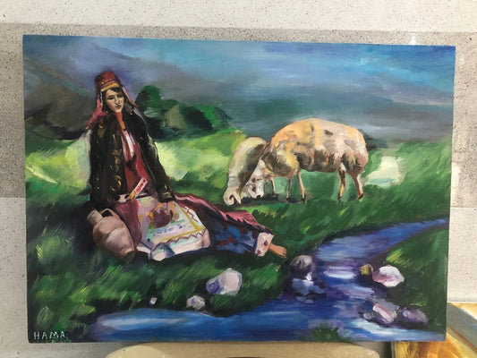 Kurdish Girl Painting